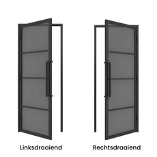 STALEN SCHARNIERDEUR ROOKGLAS | 4-VAKS