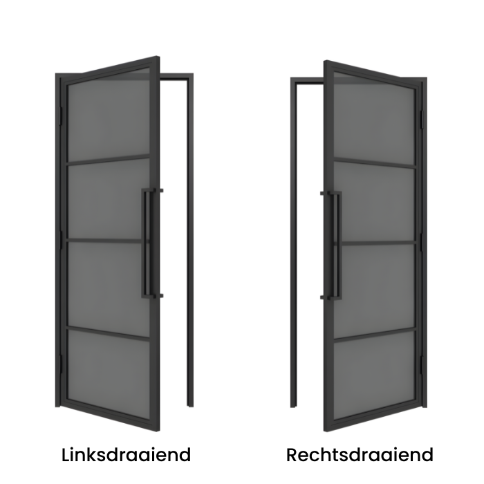 STALEN SCHARNIERDEUR ROOKGLAS | 4-VAKS