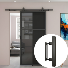 STALEN SCHUIFDEUR ROOKGLAS | 3-VAKS