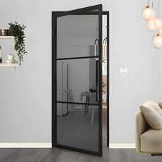 STALEN SCHARNIERDEUR ROOKGLAS | 3-VAKS